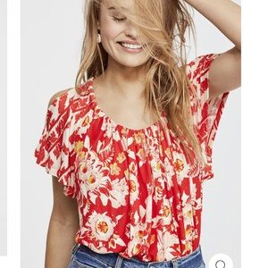 Free People Baja Babe Foral Tee